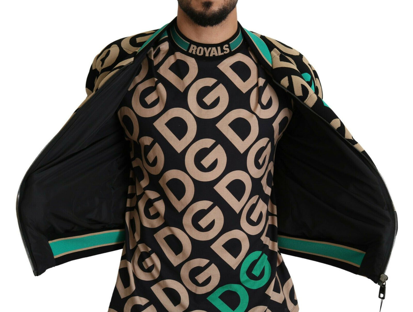 Chaqueta bomber con estampado icónico de Dolce & Gabbana: diseño exquisito