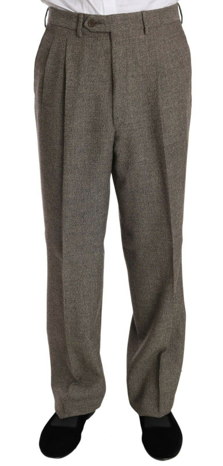 Fendi elegante traje de hombre de lana marrón claro