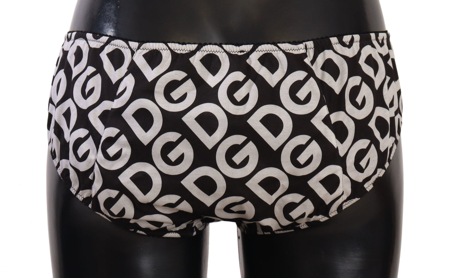 Dolce & Gabbana Pantalones elegantes con estampado del logo DG en blanco y negro