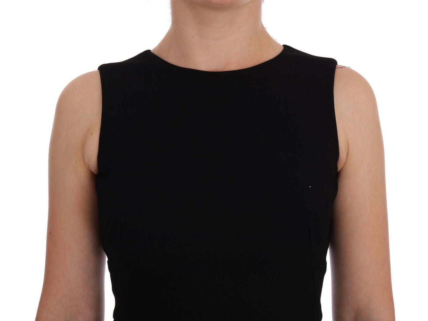 Dolce & Gabbana Vestido elegante hasta la rodilla con tubo de cristal