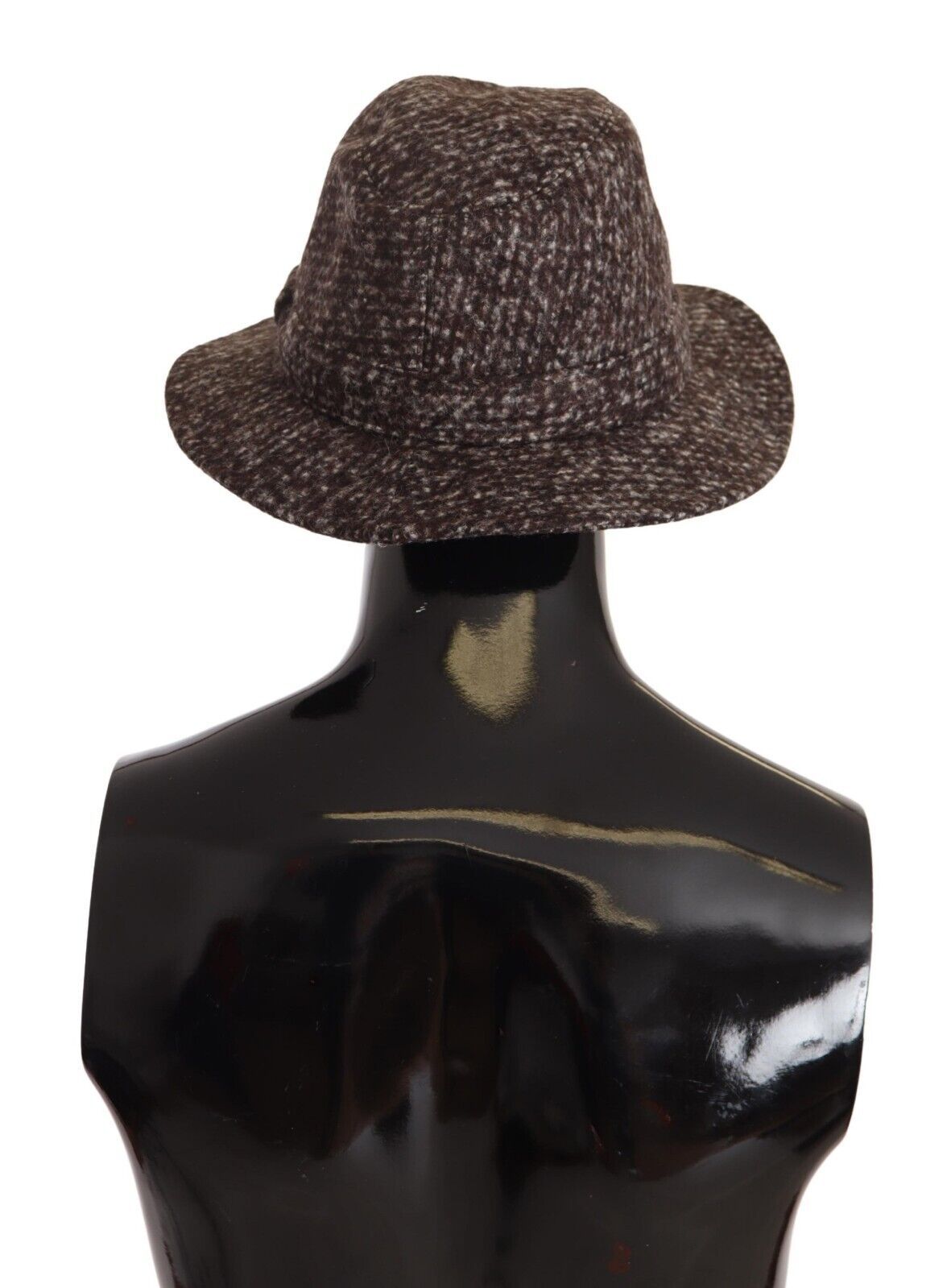 Dolce & Gabbana Elegante sombrero de ala ancha de tweed gris