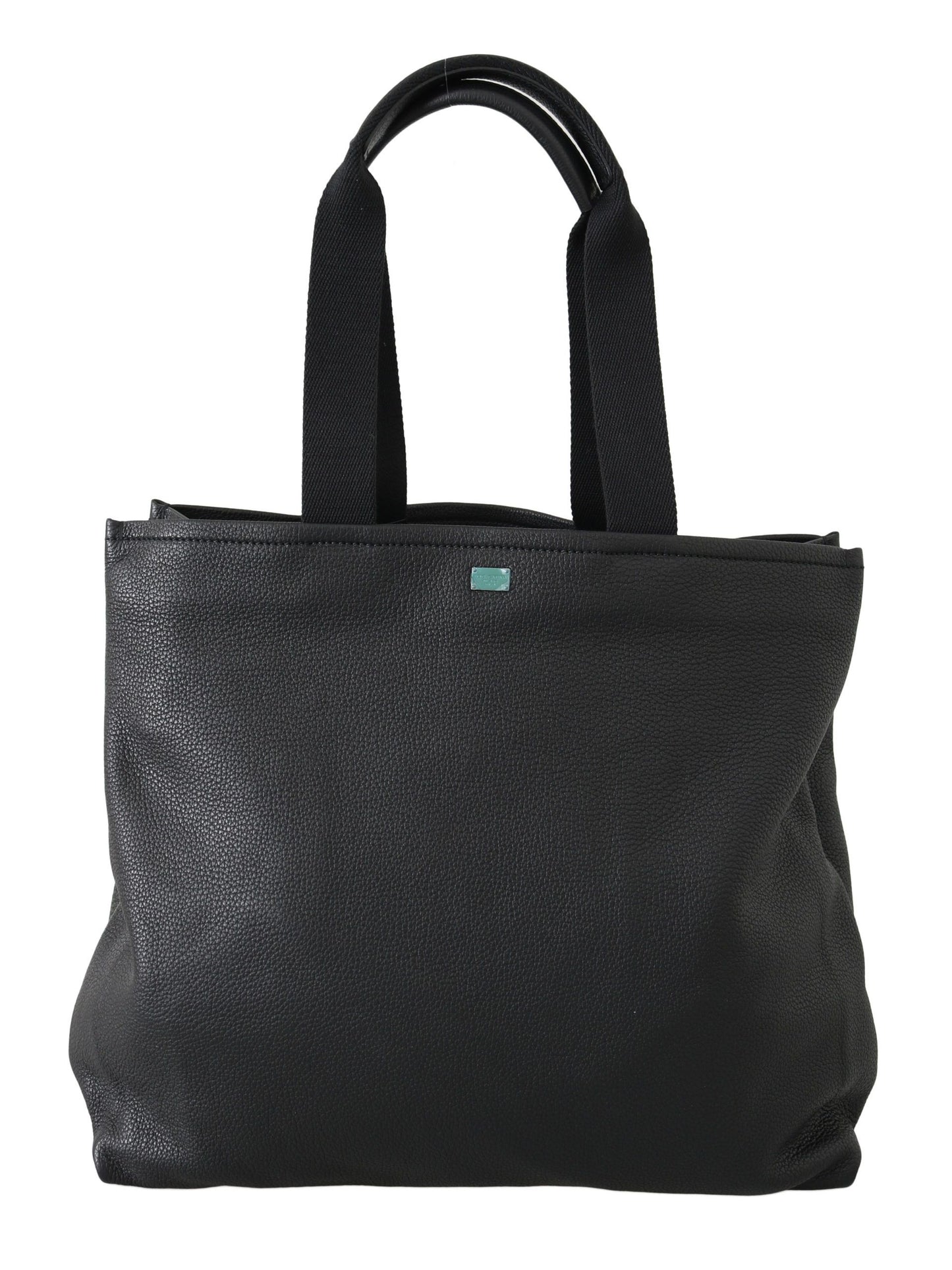 Dolce & Gabbana Elegante Tote de Cuero Negro para Hombre