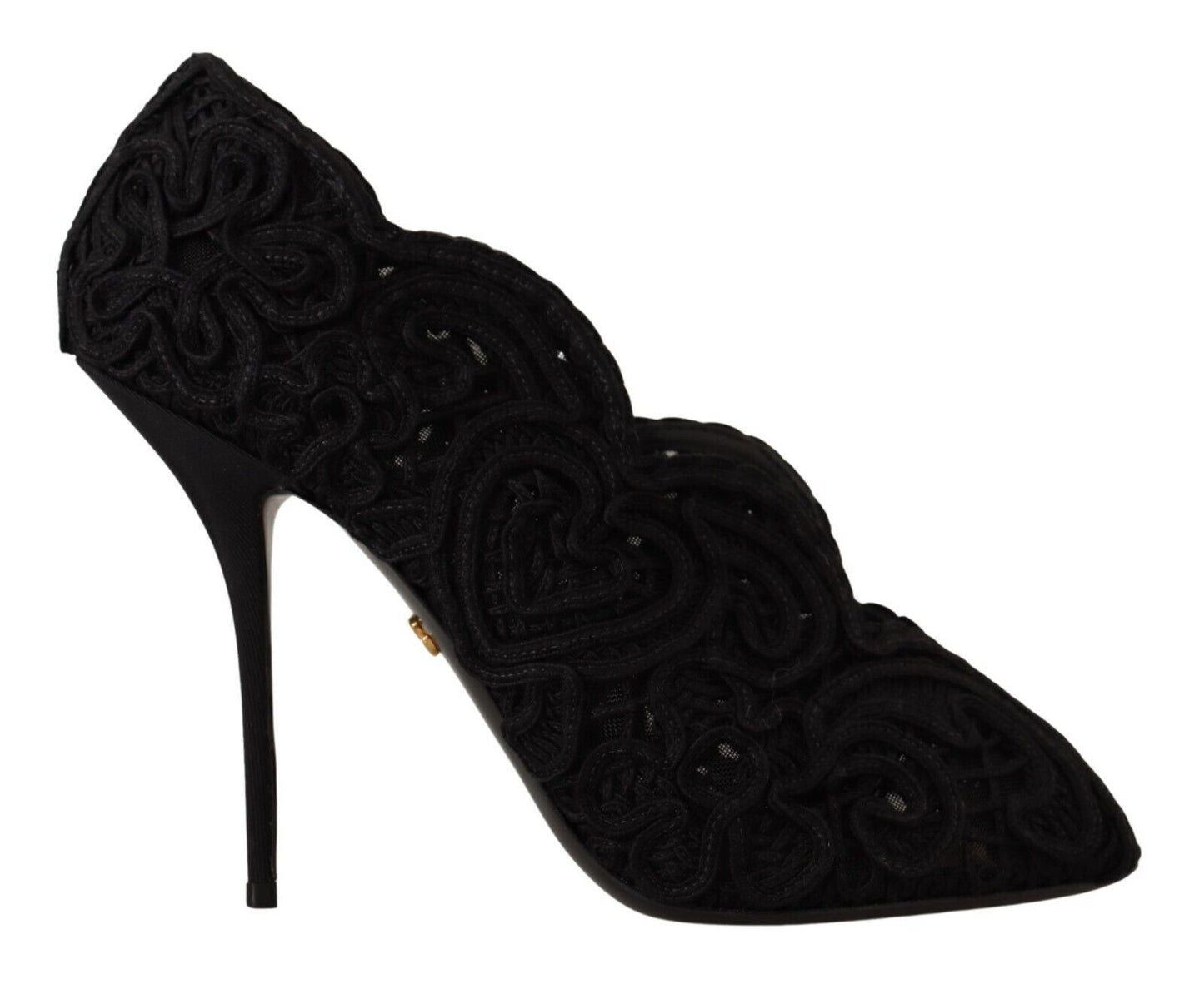 Dolce & Gabbana Elegantes tacones de aguja de encaje negro