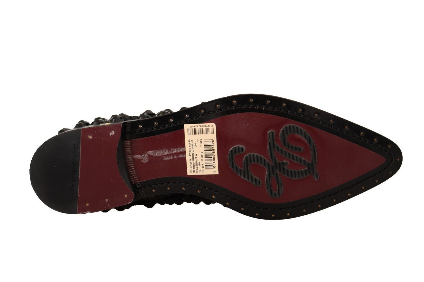 Dolce & Gabbana Elegantes zapatos planos de grosgrain con cordones y pedrería