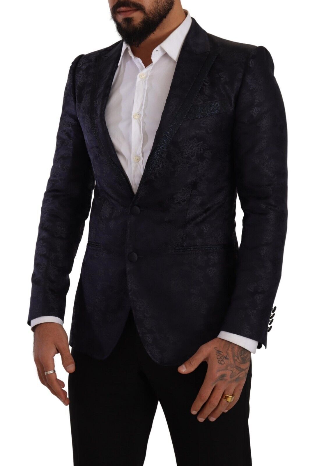 Dolce & Gabbana Elegante Blazer Formal MARTINI Azul Oscuro