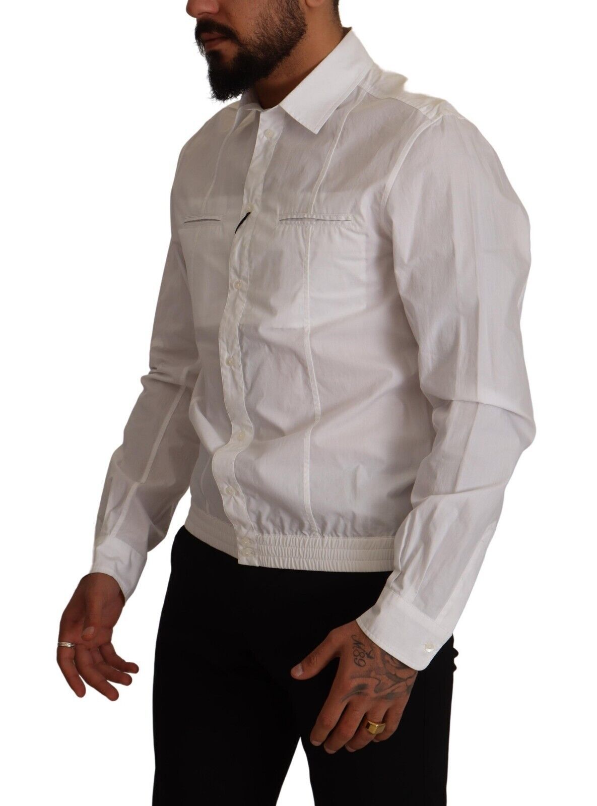 Dolce & Gabbana Elegante Camisa Italiana De Algodón Blanco
