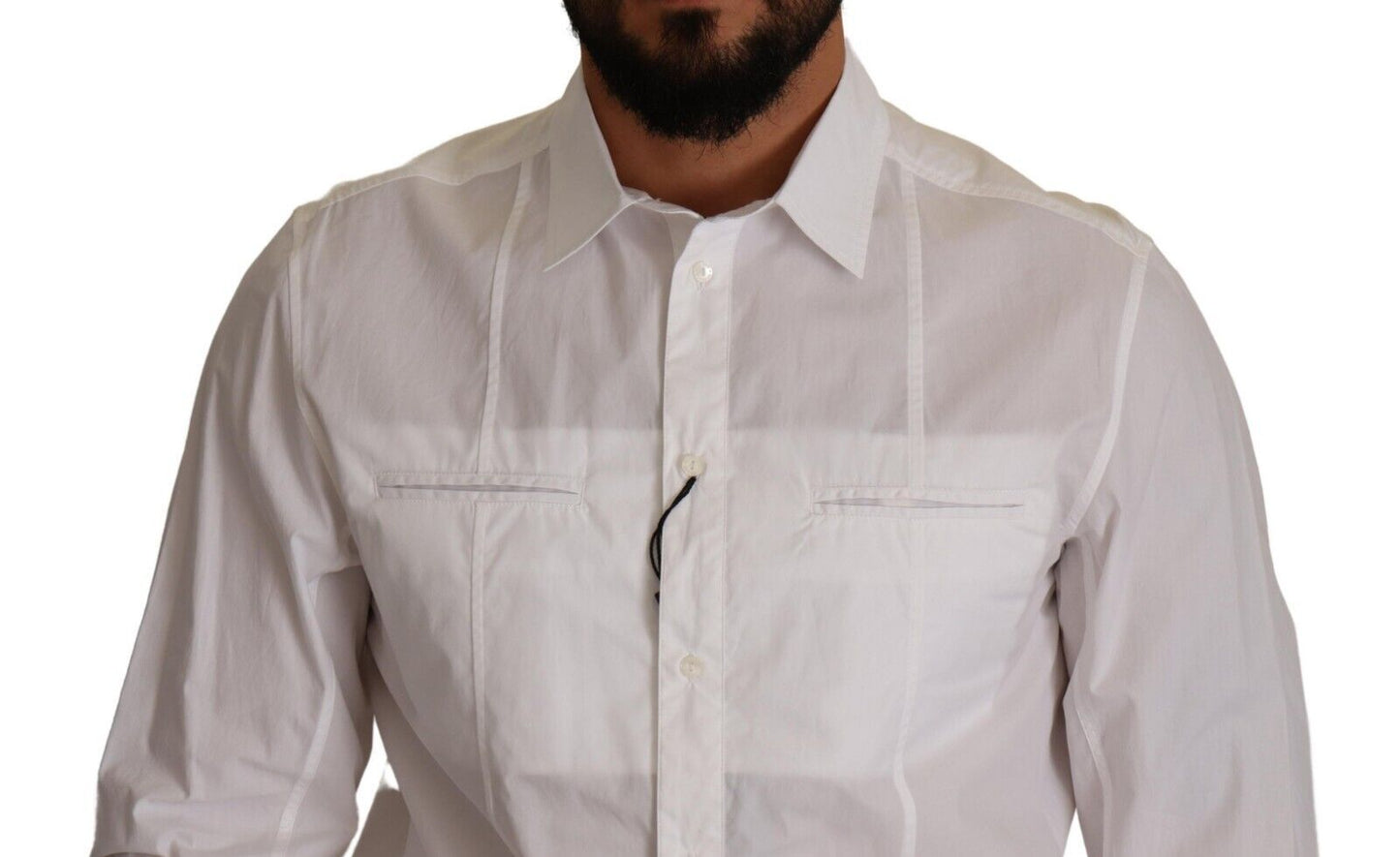 Dolce & Gabbana Elegante Camisa Italiana De Algodón Blanco