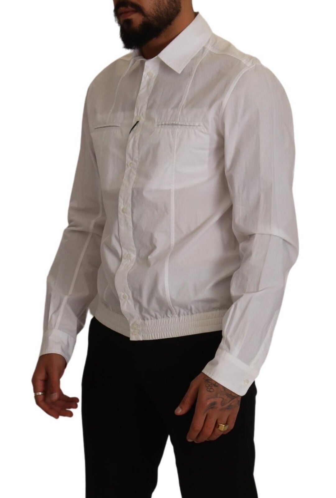 Dolce & Gabbana Elegante Camisa Italiana De Algodón Blanco