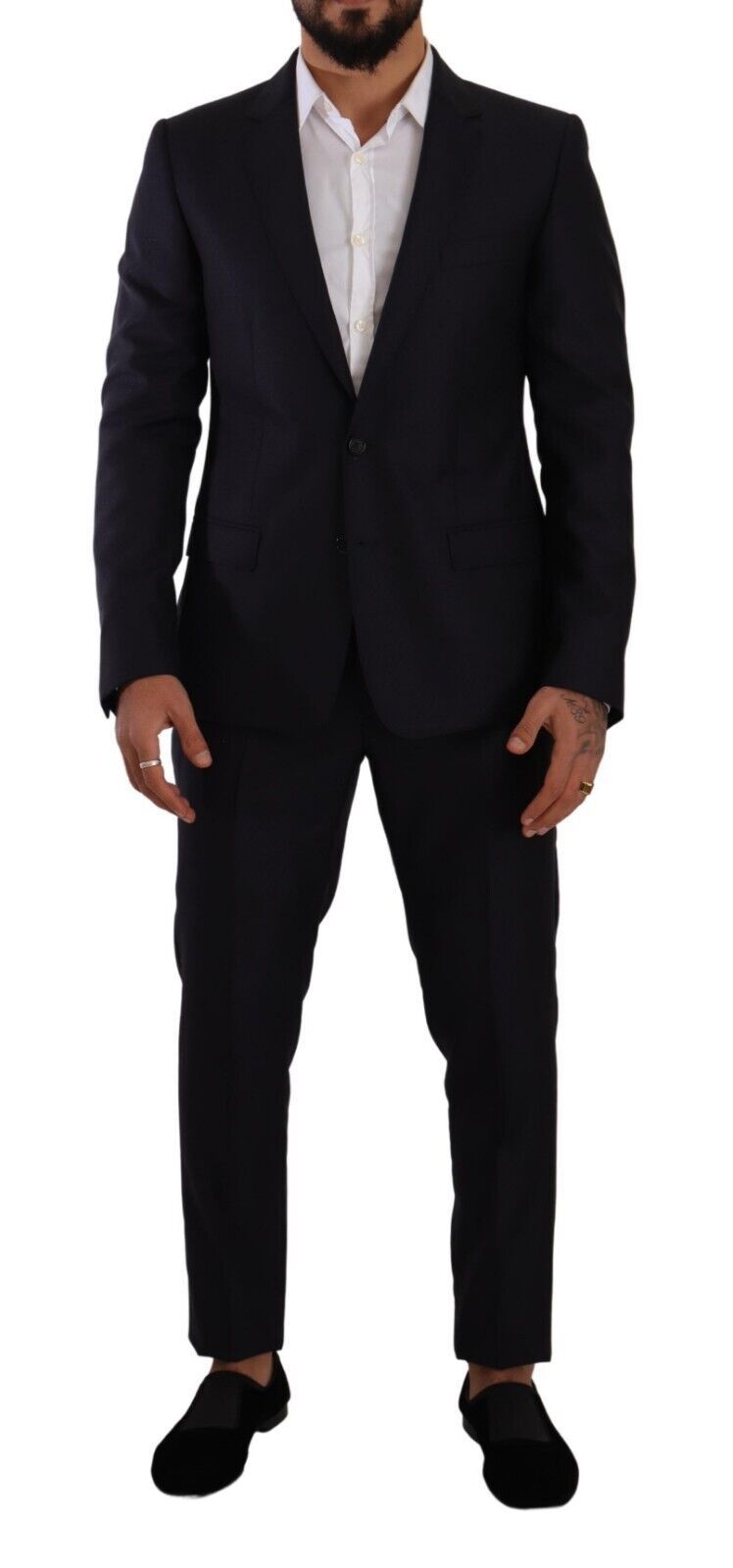 Dolce & Gabbana Traje elegante de hombre de cachemir, seda y lana de corte slim