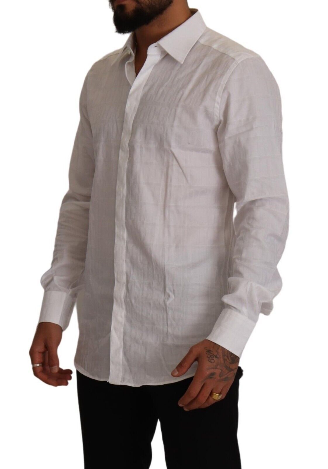 Dolce & Gabbana Camisa de vestir elegante de algodón blanca - Corte slim