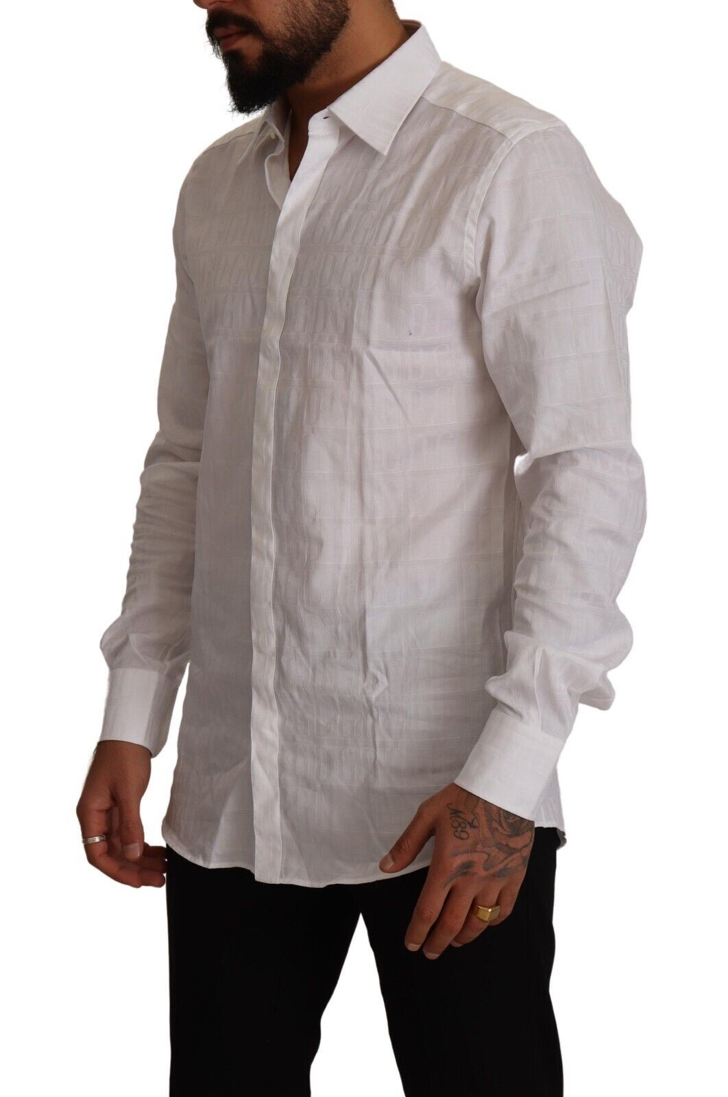 Dolce & Gabbana Camisa de vestir elegante de algodón blanca - Corte slim