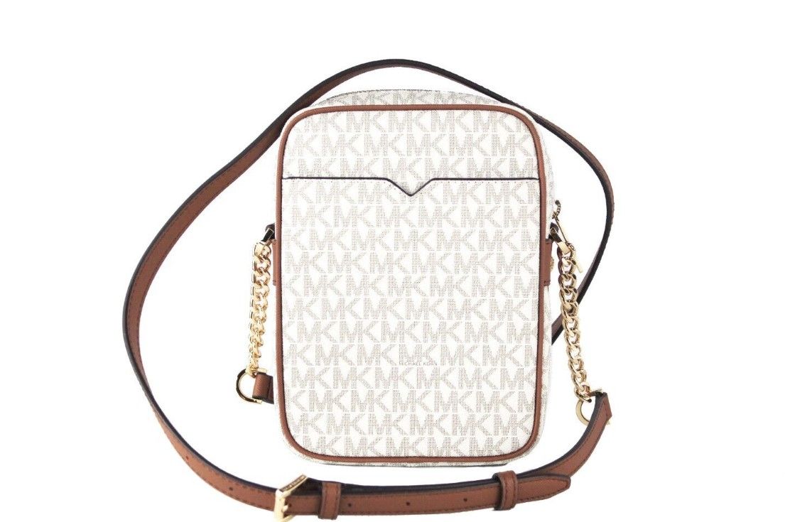 Michael Kors Jet Set Medium Vanilla PVC North South Chain Crossbody Handbag – par Michael Kors | Disponible sur Sandy Store ByNet