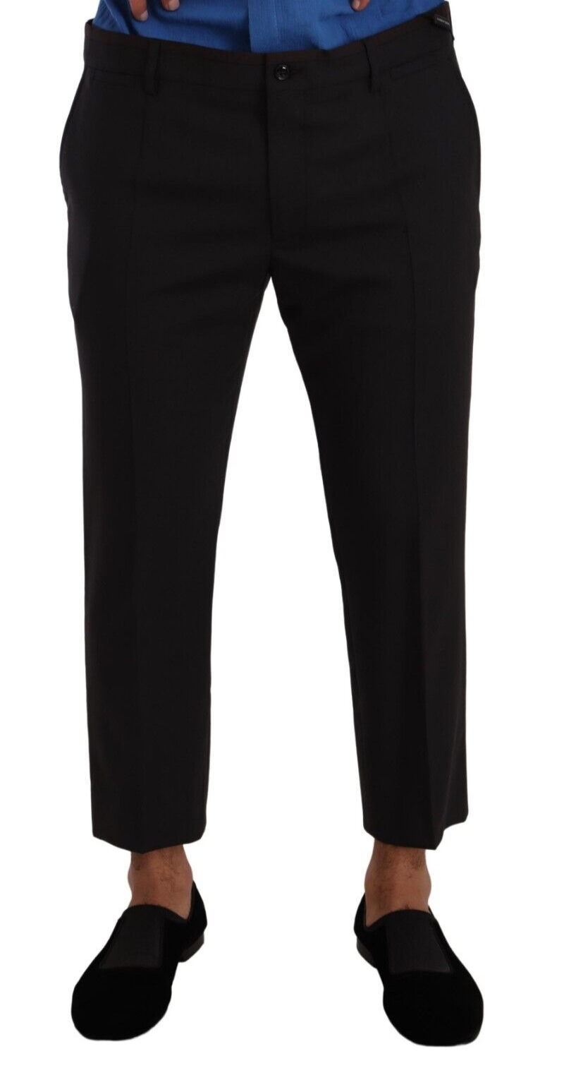 Dolce & Gabbana Pantalones elásticos de lana elegantes recortados