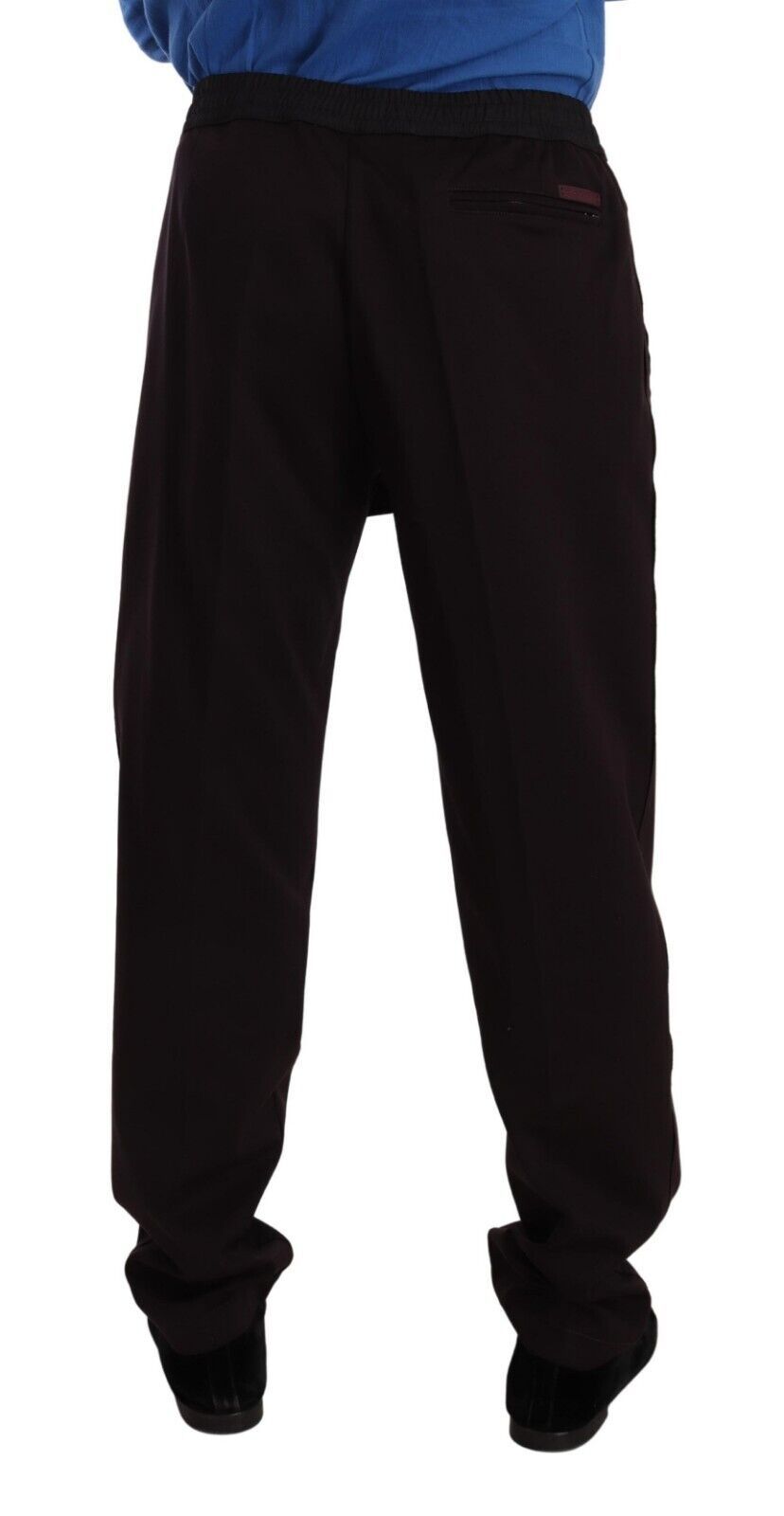 Dolce & Gabbana Elegante pantalón jogger de algodón burdeos