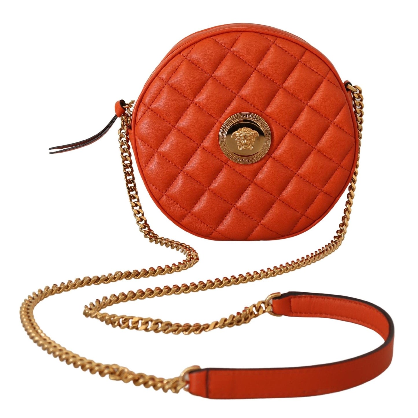 Versace Elegant Round Nappa Leather Crossbody Bag – par Versace | Disponible sur Sandy Store ByNet