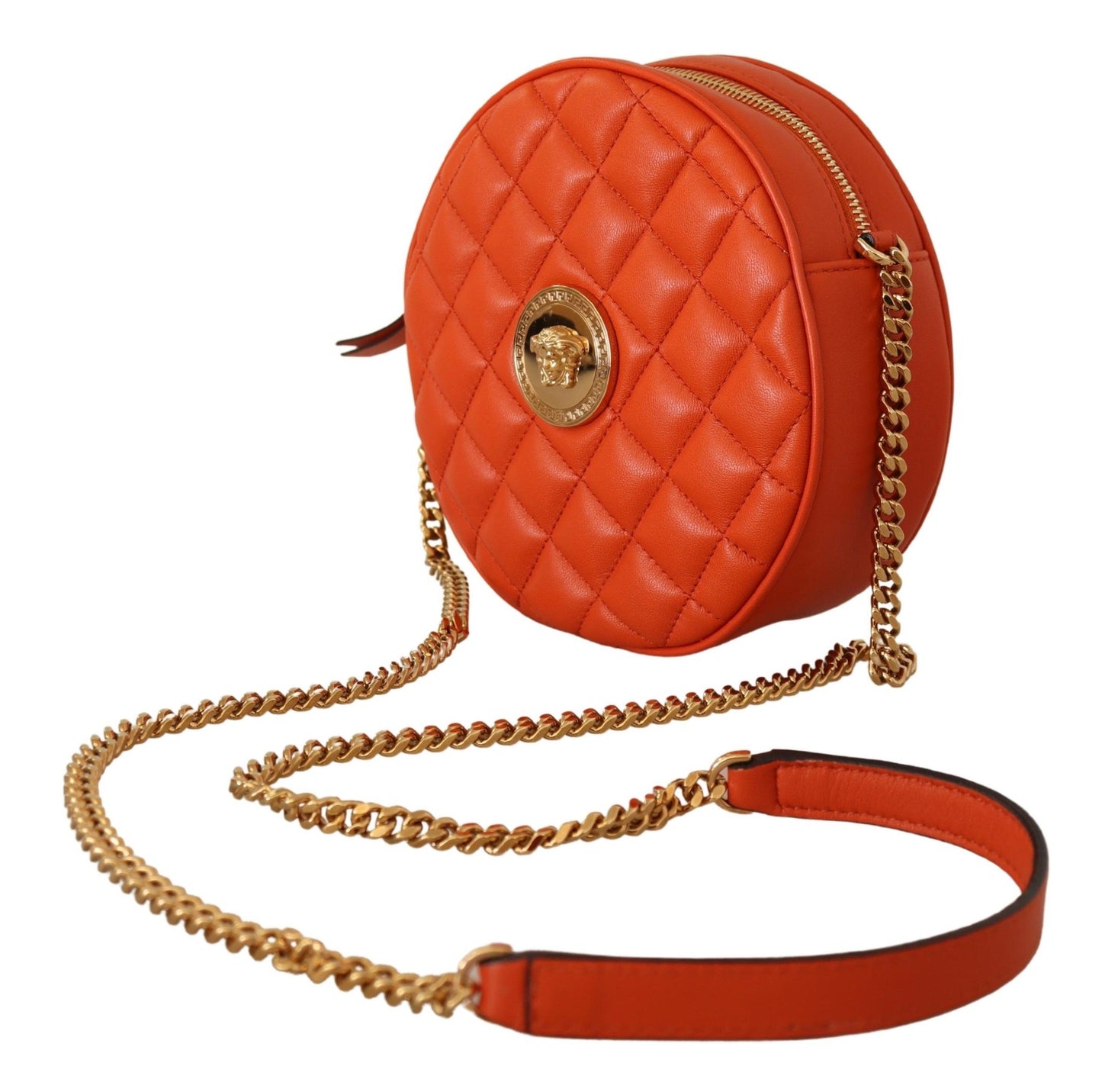 Versace Elegant Round Nappa Leather Crossbody Bag – par Versace | Disponible sur Sandy Store ByNet