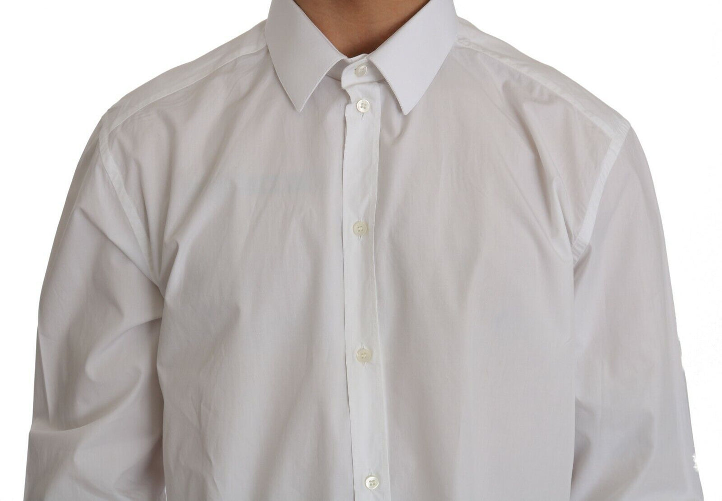 Camisa formal blanca de corte slim exclusiva de Dolce & Gabbana