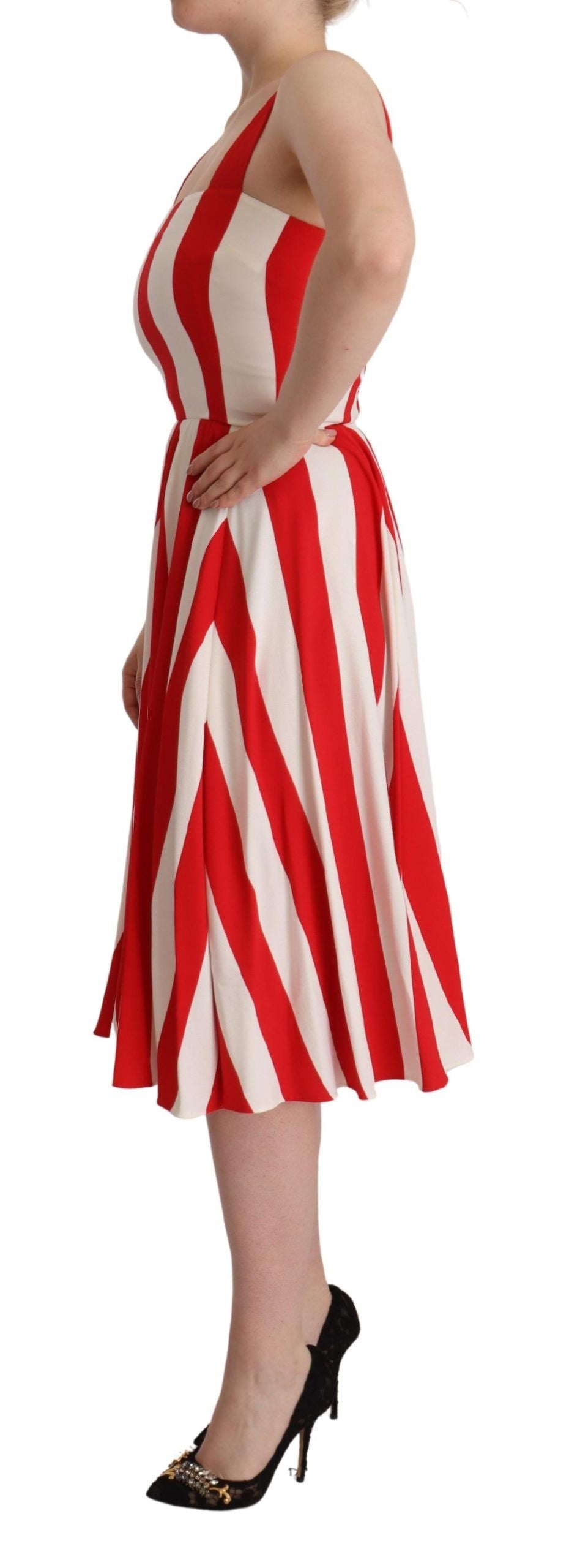 Dolce & Gabbana Vestido recto elegante a rayas con corte en A