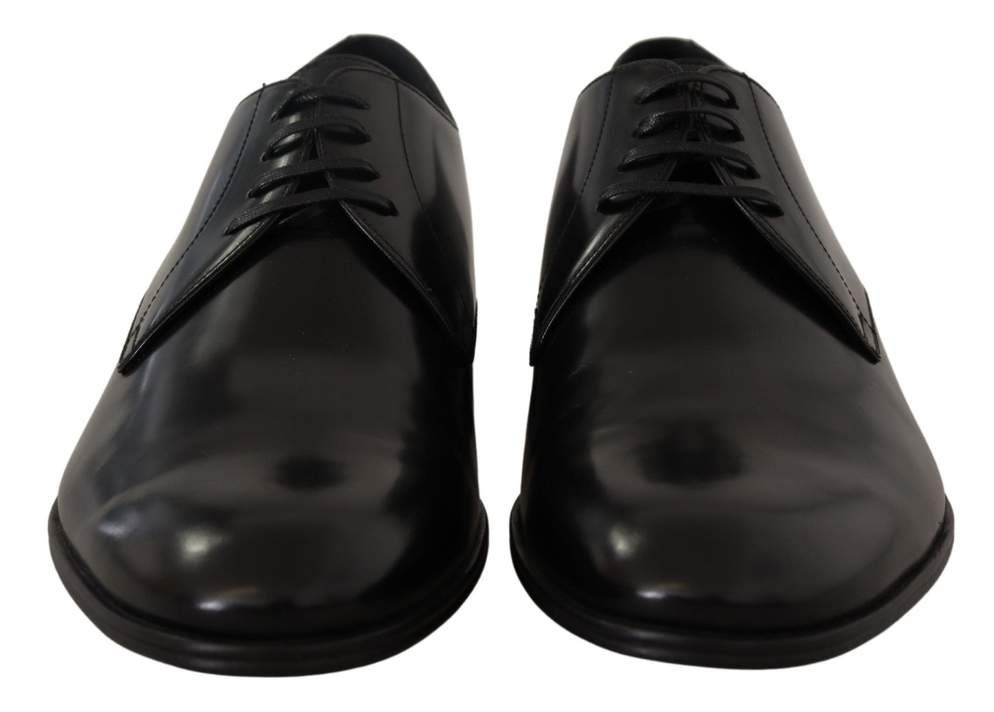Dolce & Gabbana Elegantes zapatos Derby de cuero negro
