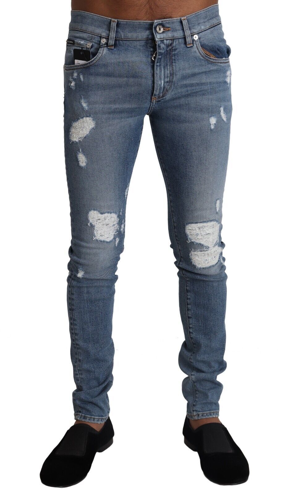 Dolce & Gabbana Elegantes pantalones vaqueros pitillo azul claro