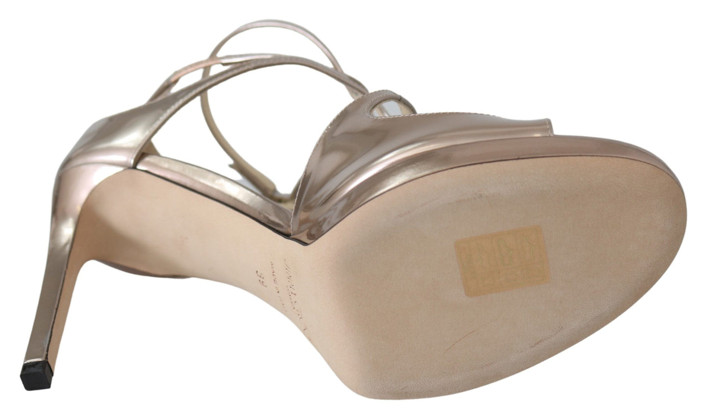 Jimmy Choo Ballet Pink Liquid Mirror Leather Sandals – EU40/US10 par Jimmy Choo | Disponible sur Sandy Store ByNet