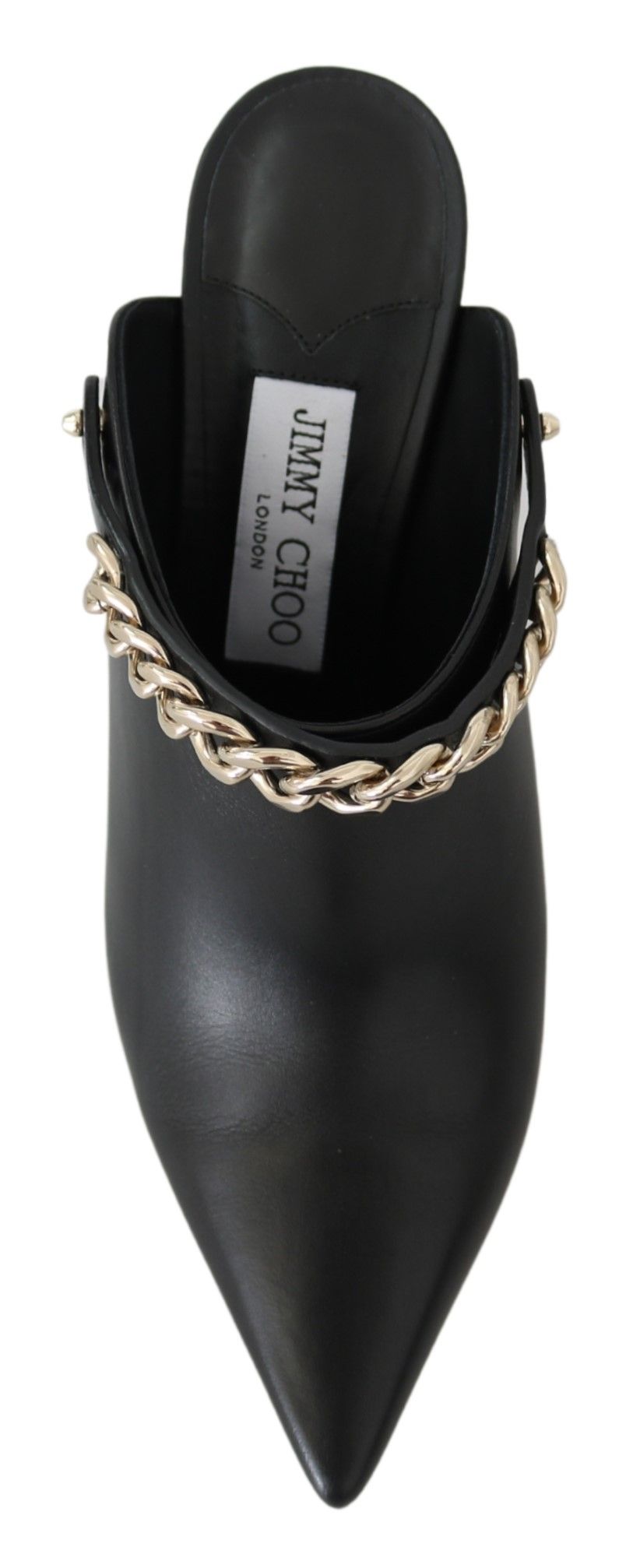 Jimmy Choo Elegant Black Gold Leather Pumps – EU37.5/US7.5 par Jimmy Choo | Disponible sur Sandy Store ByNet