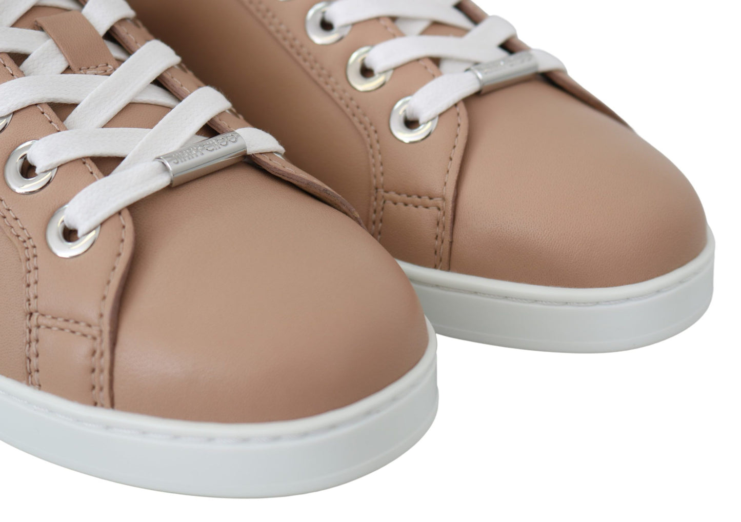 Jimmy Choo Powder Pink Nappa Leather Sneakers – EU36/US6 par Jimmy Choo | Disponible sur Sandy Store ByNet