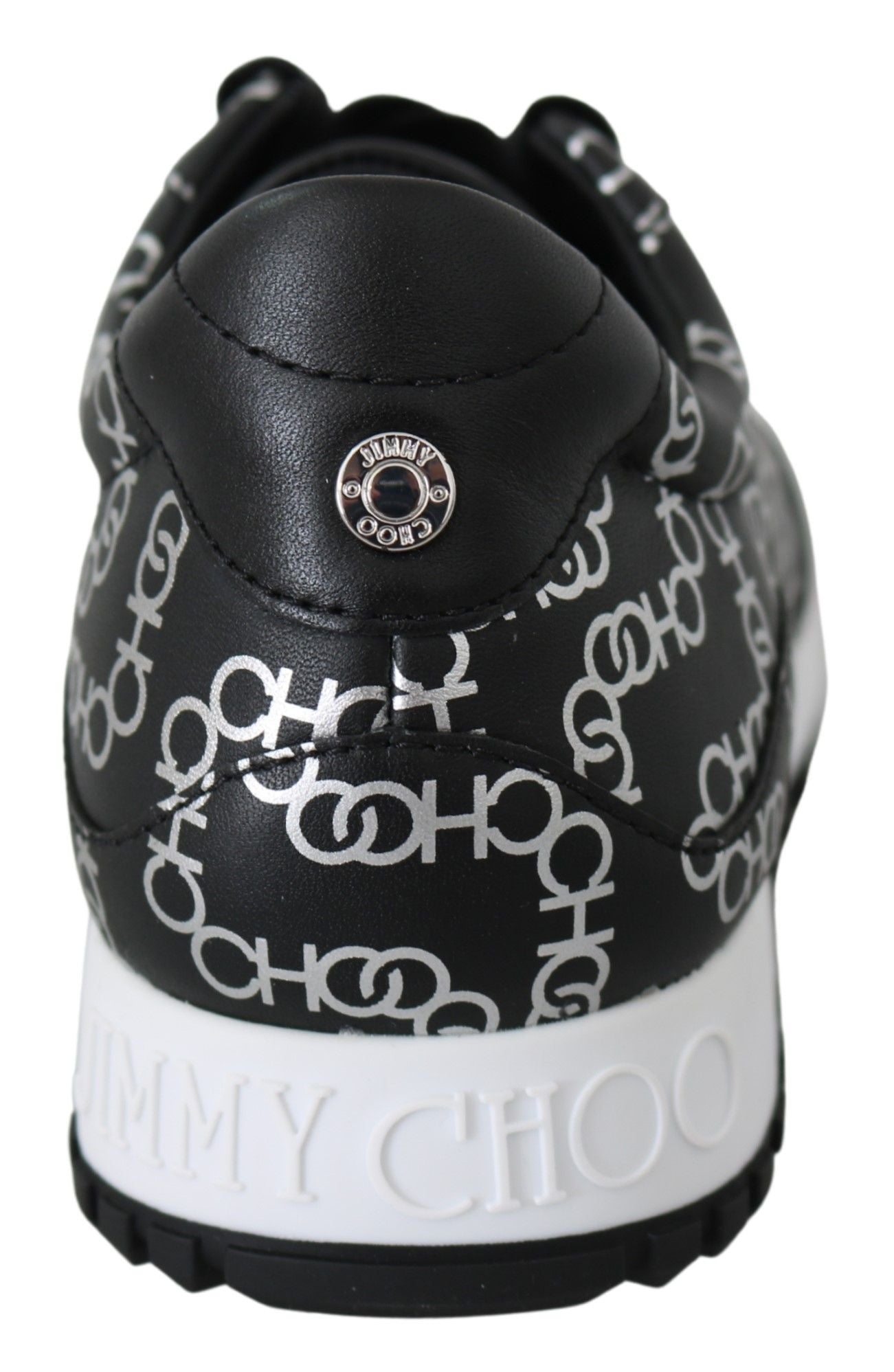 Jimmy Choo Elegant Black & Silver Leather Sneakers – EU35.5/US5.5 par Jimmy Choo | Disponible sur Sandy Store ByNet