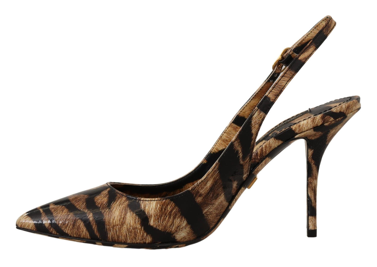 Zapatos de tacón con tira trasera y estampado de tigre de Dolce & Gabbana