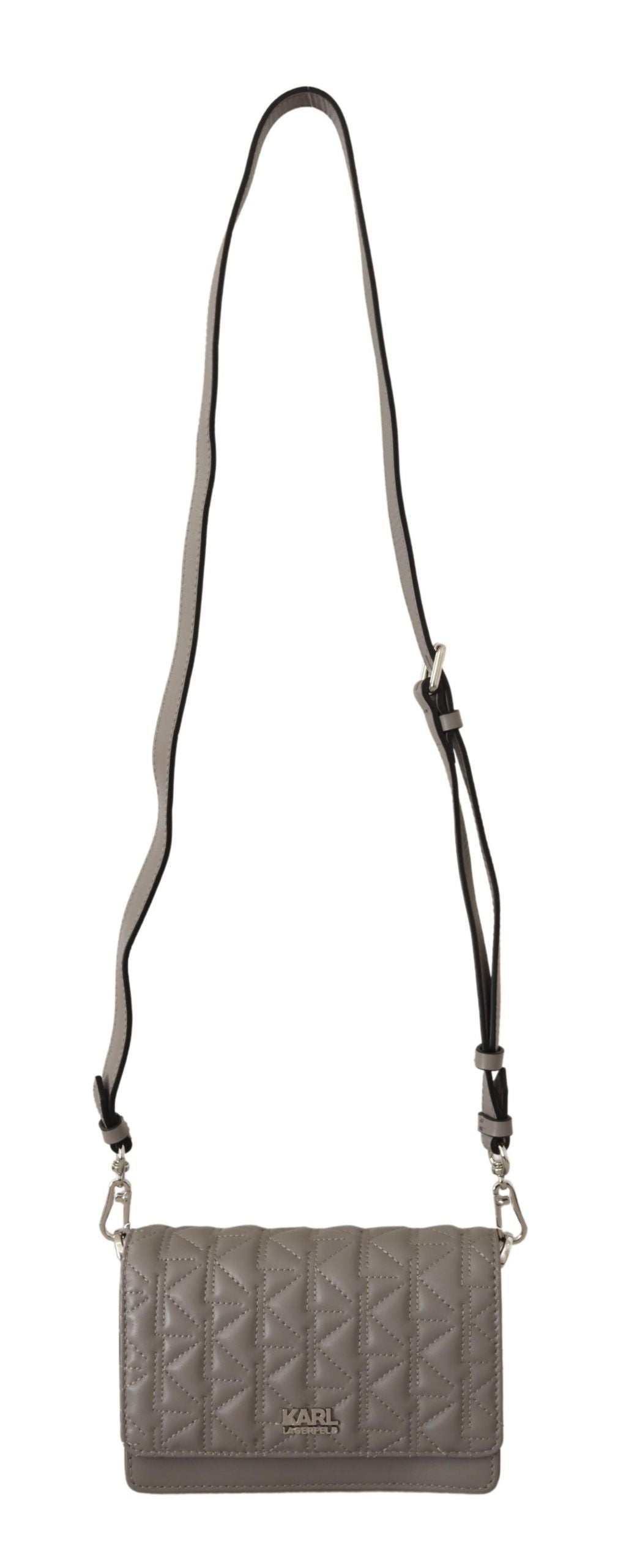 Karl Lagerfeld Elegant Grey Leather Crossbody Bag – par Karl Lagerfeld | Disponible sur Sandy Store ByNet