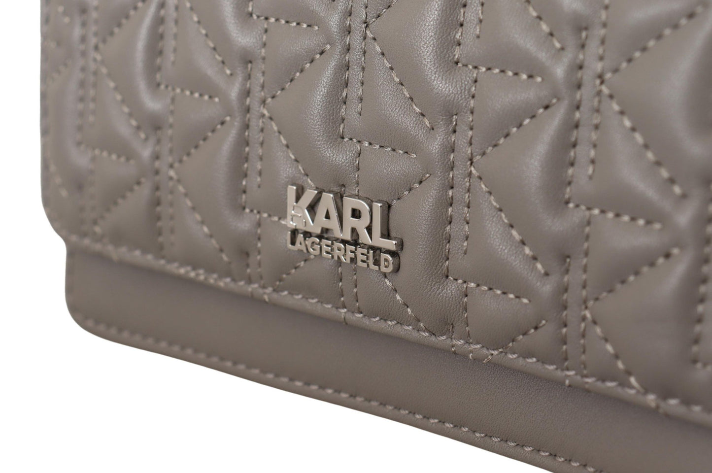 Karl Lagerfeld Elegant Grey Leather Crossbody Bag – par Karl Lagerfeld | Disponible sur Sandy Store ByNet