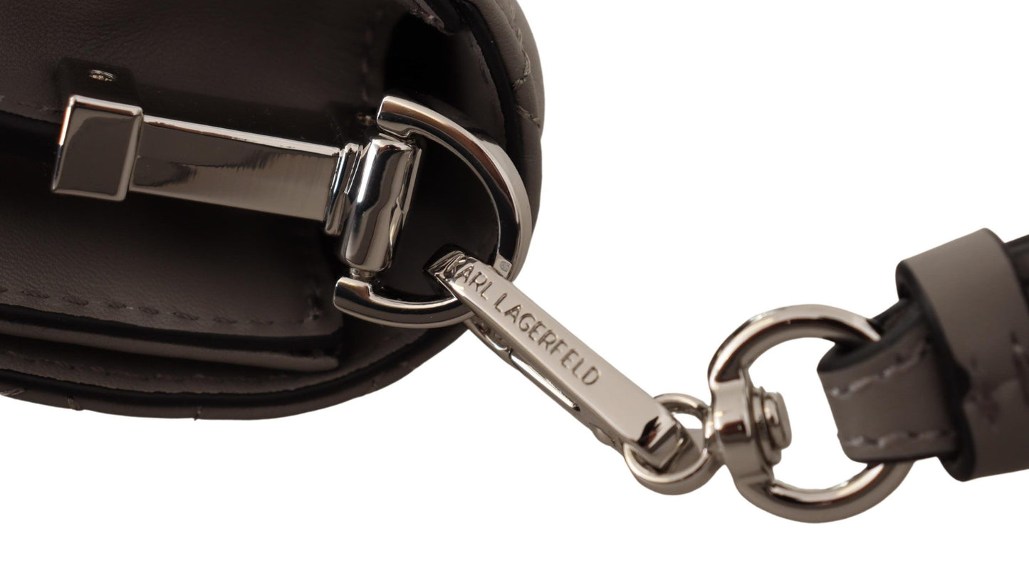 Karl Lagerfeld Elegant Grey Leather Crossbody Bag – par Karl Lagerfeld | Disponible sur Sandy Store ByNet