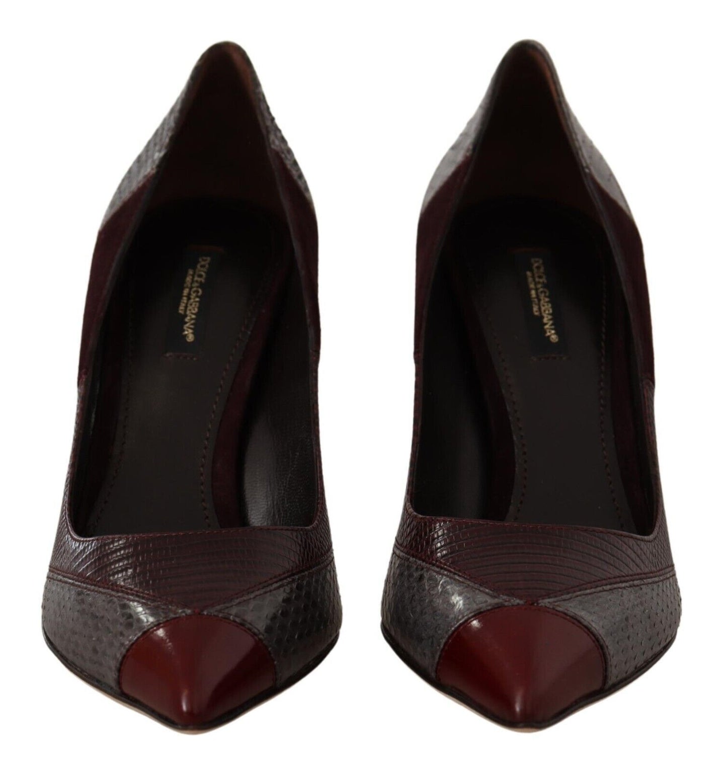 Zapatos de tacón de cuero exótico multicolor Dolce & Gabbana