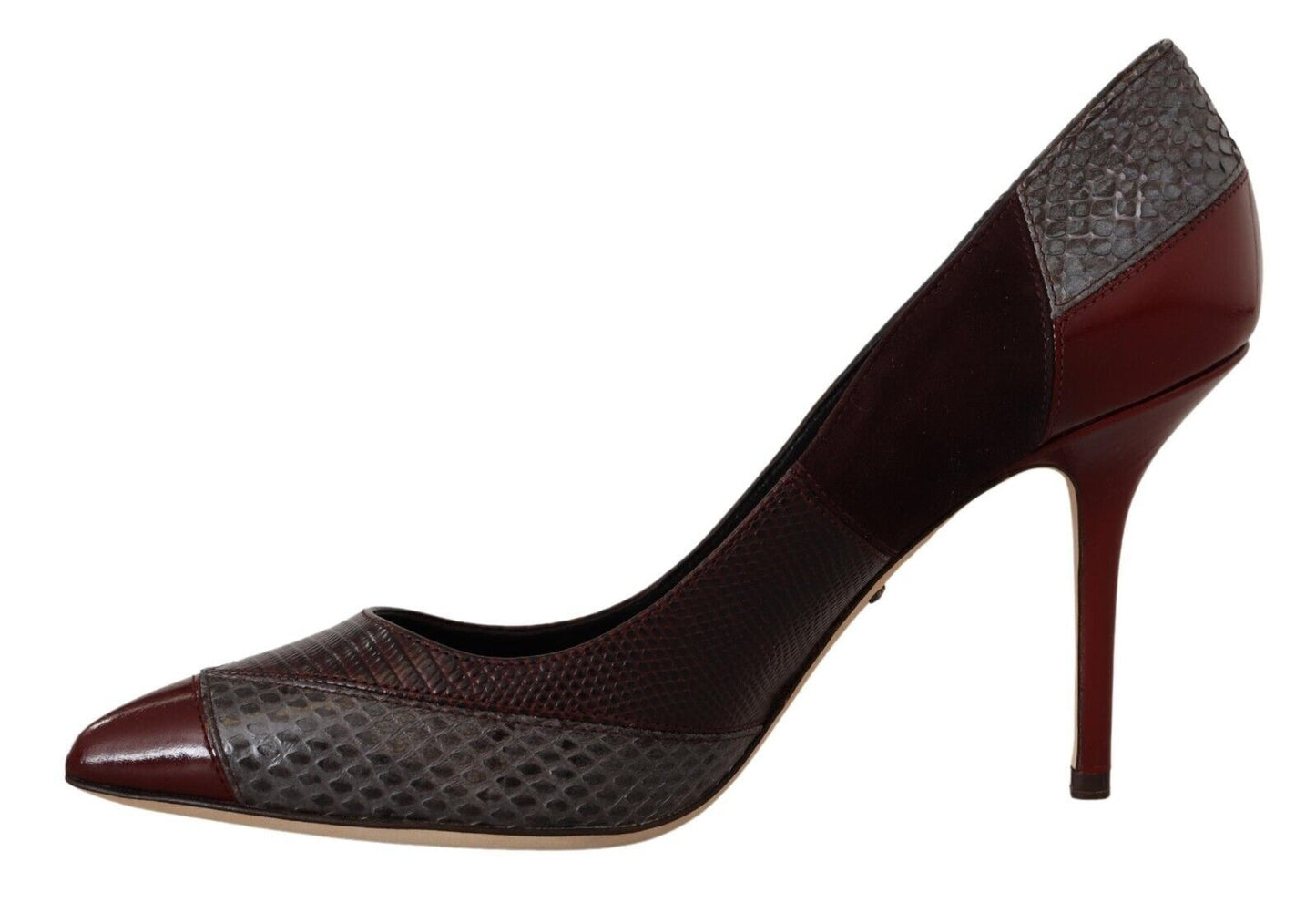 Zapatos de tacón de cuero exótico multicolor Dolce & Gabbana