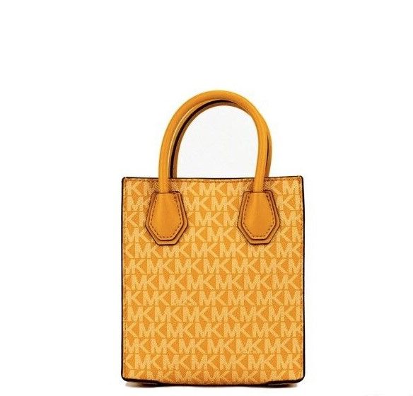 Michael Kors Mercer XS Honeycomb Gold Signature PVC North South Shopper Crossbody Bag – par Michael Kors | Disponible sur Sandy Store ByNet