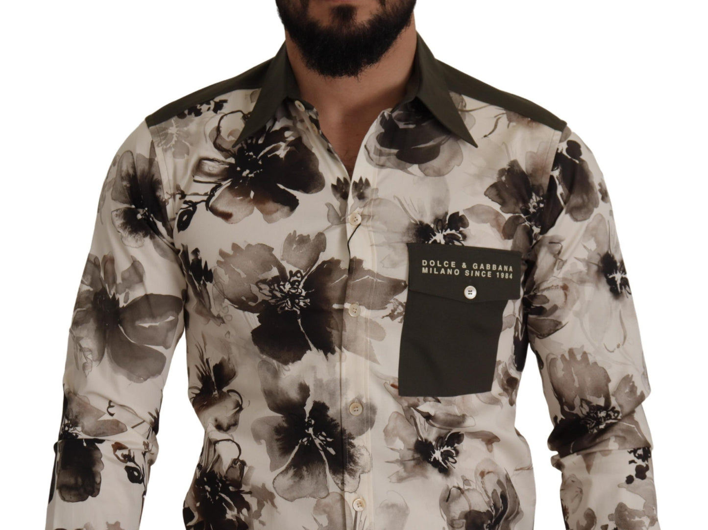 Dolce & Gabbana Camisa casual de algodón con estampado floral