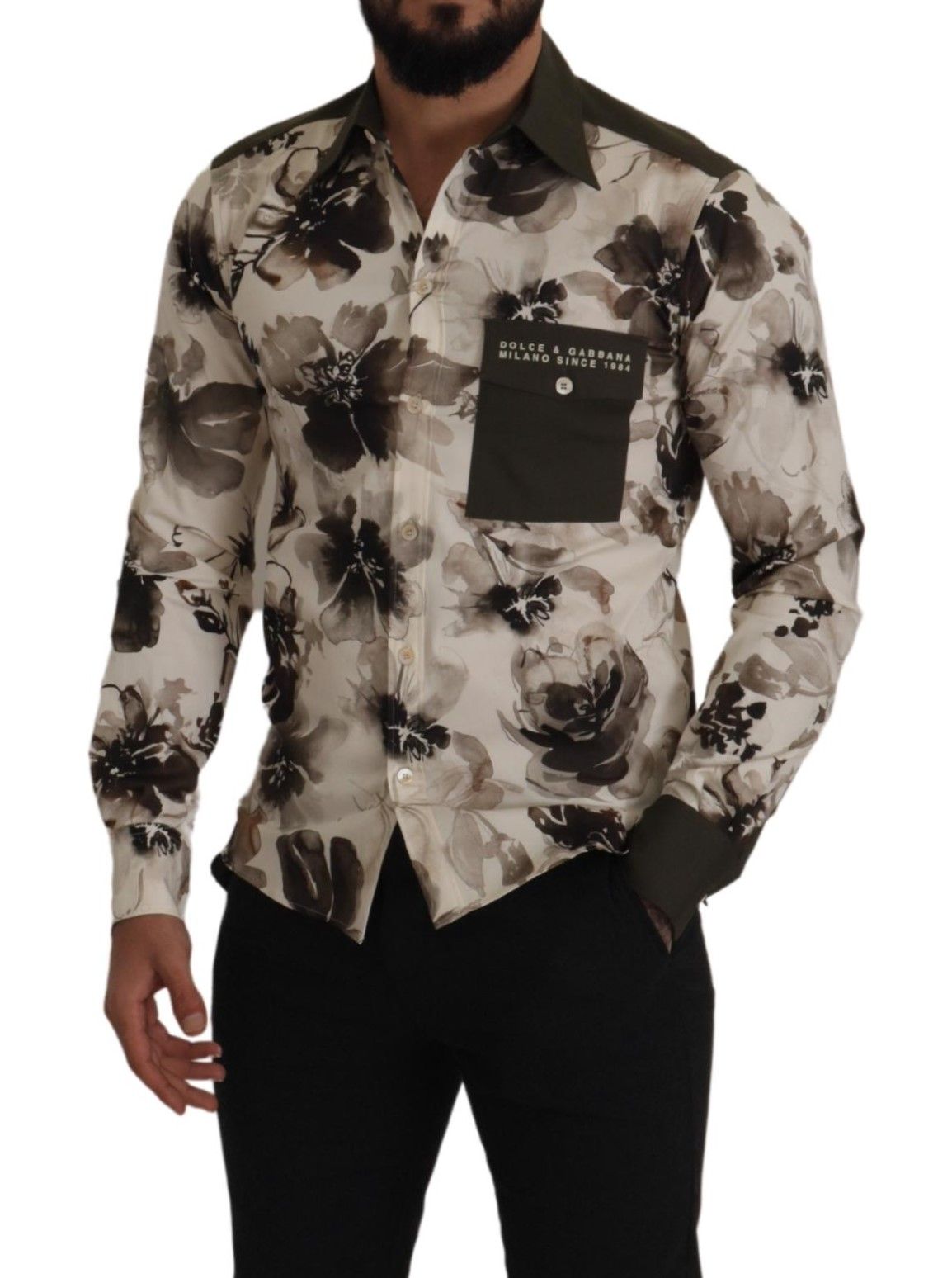 Dolce & Gabbana Camisa casual de algodón con estampado floral