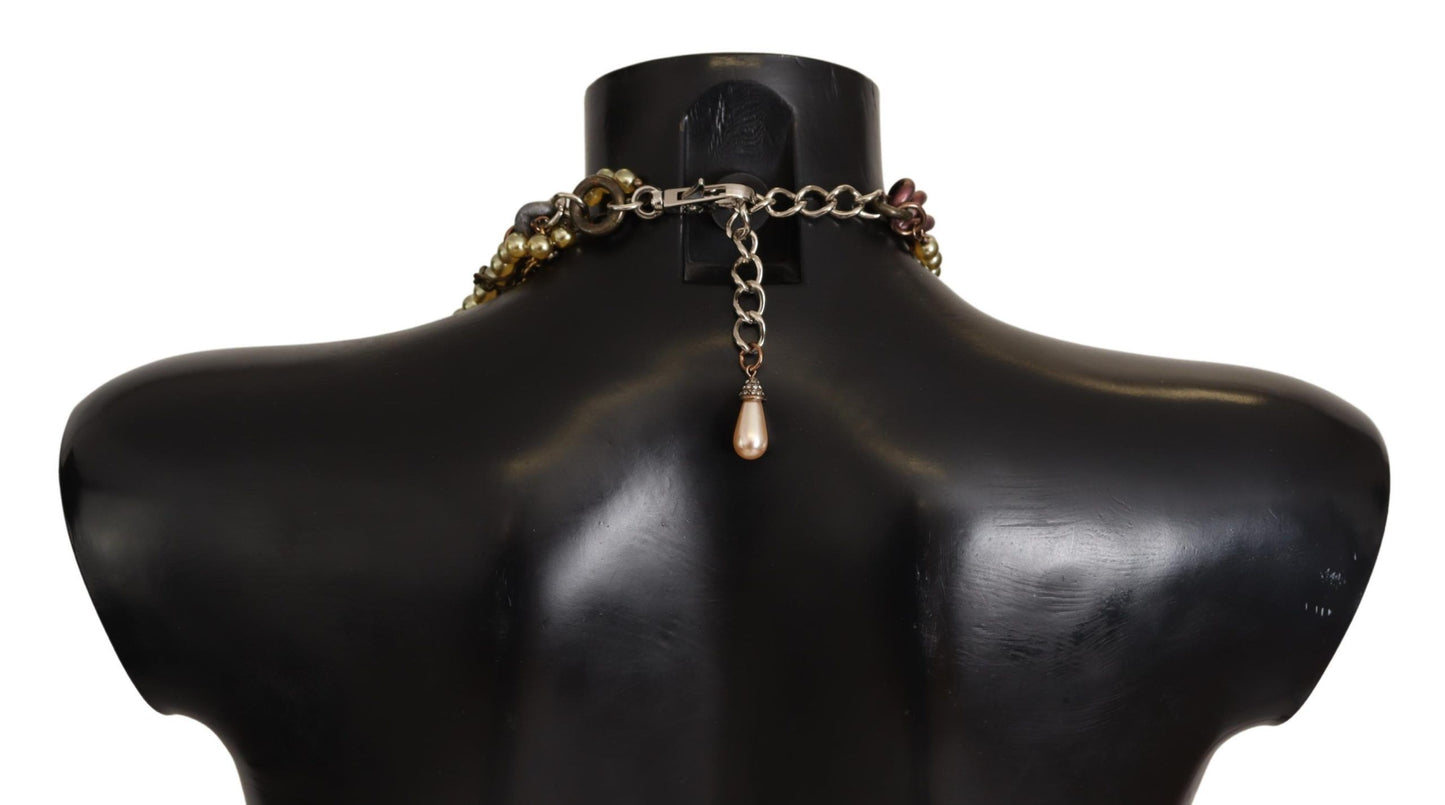 Dolce & Gabbana Collar llamativo en tono dorado Sicilian Elegance