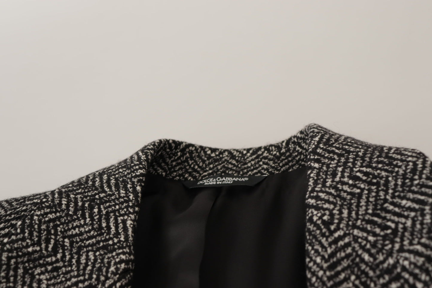Dolce & Gabbana Exquisita chaqueta blazer de espiga gris
