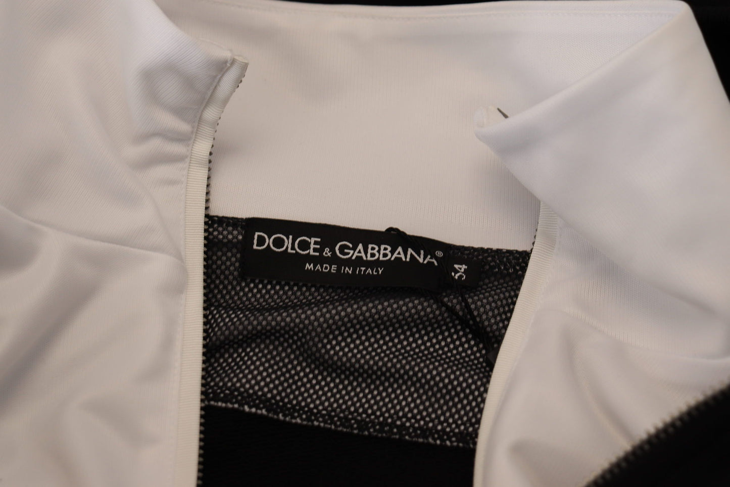 Dolce & Gabbana Elegante cazadora bomber negra con capucha