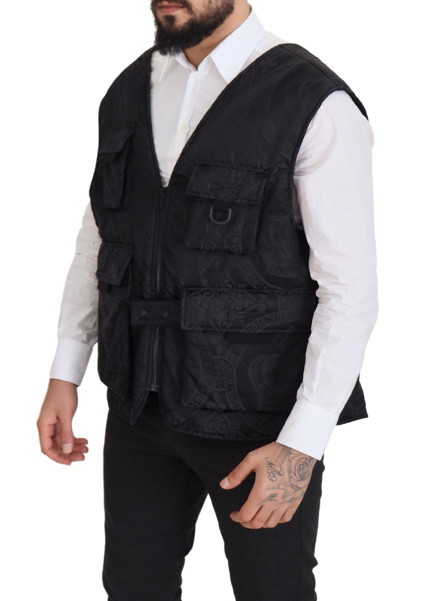 Dolce & Gabbana Elegante chaqueta sin mangas en negro