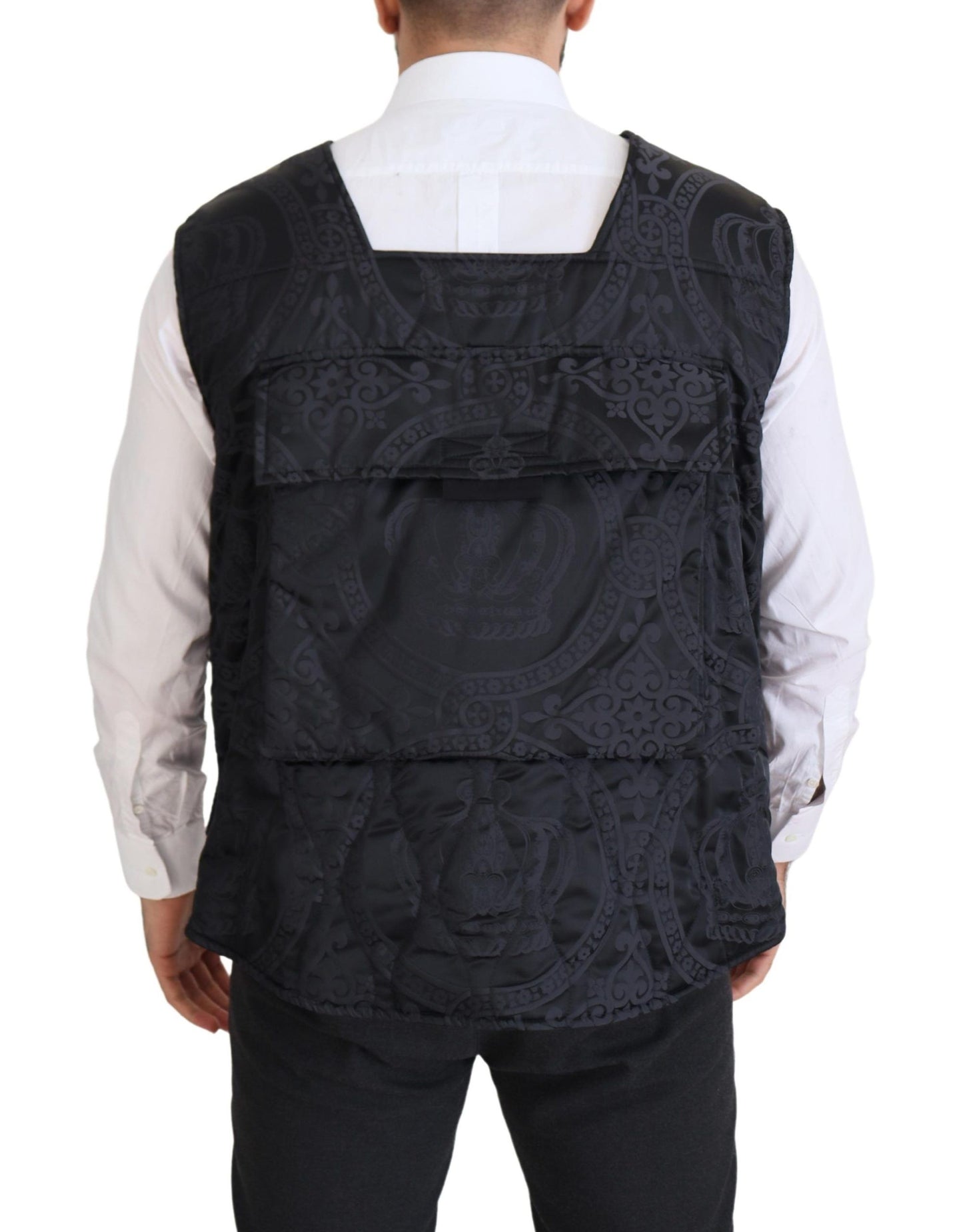 Dolce & Gabbana Elegante chaqueta sin mangas en negro