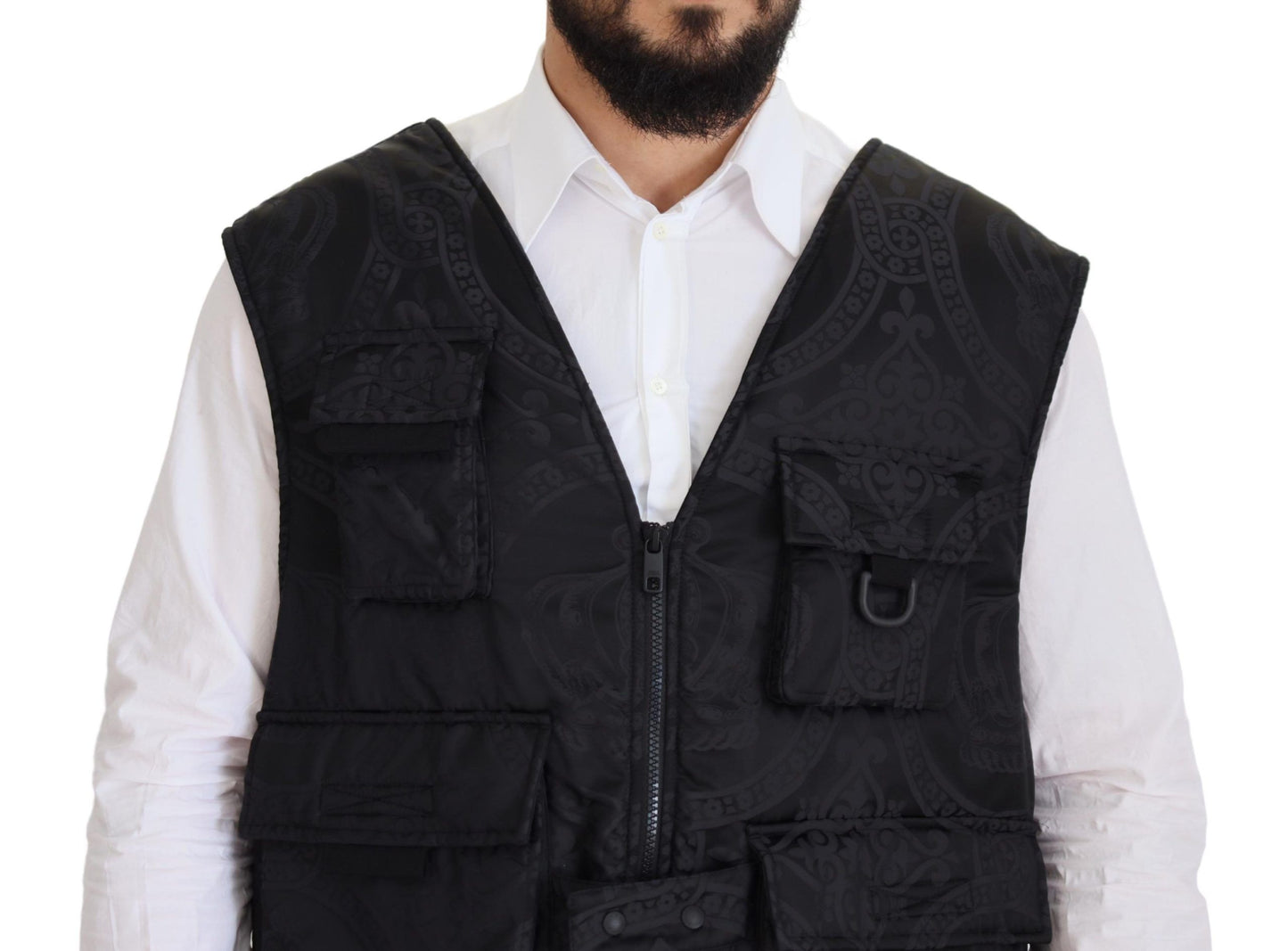 Dolce & Gabbana Elegante chaqueta sin mangas en negro