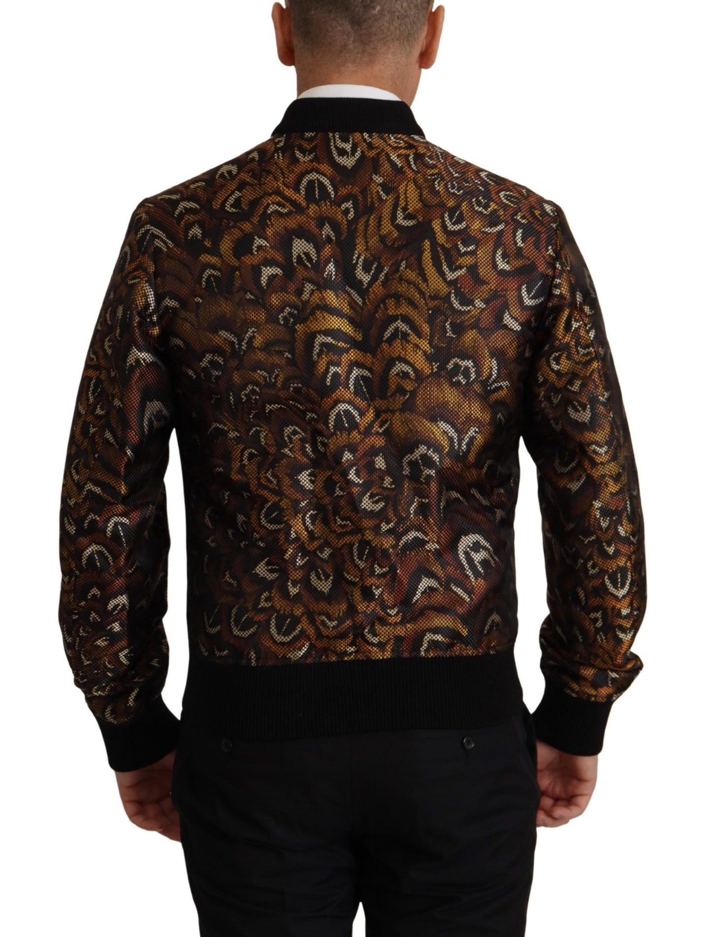 Dolce & Gabbana Elegante Chaqueta Cazadora Marrón