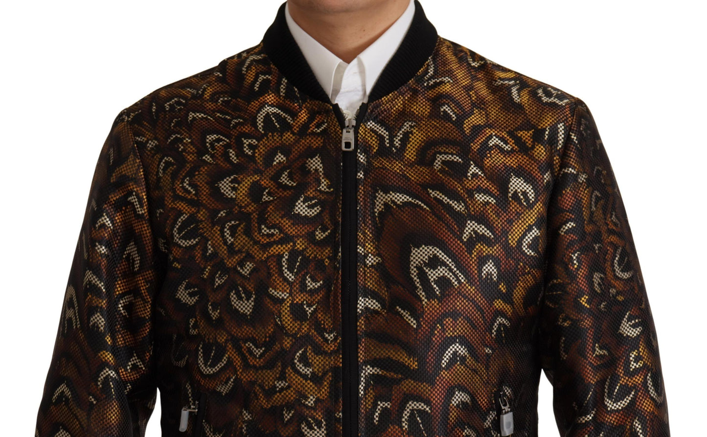 Dolce & Gabbana Elegante Chaqueta Cazadora Marrón