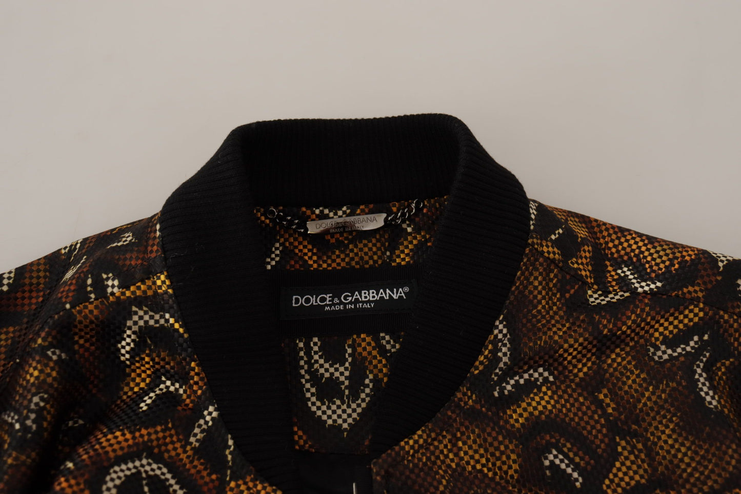 Dolce & Gabbana Elegante Chaqueta Cazadora Marrón