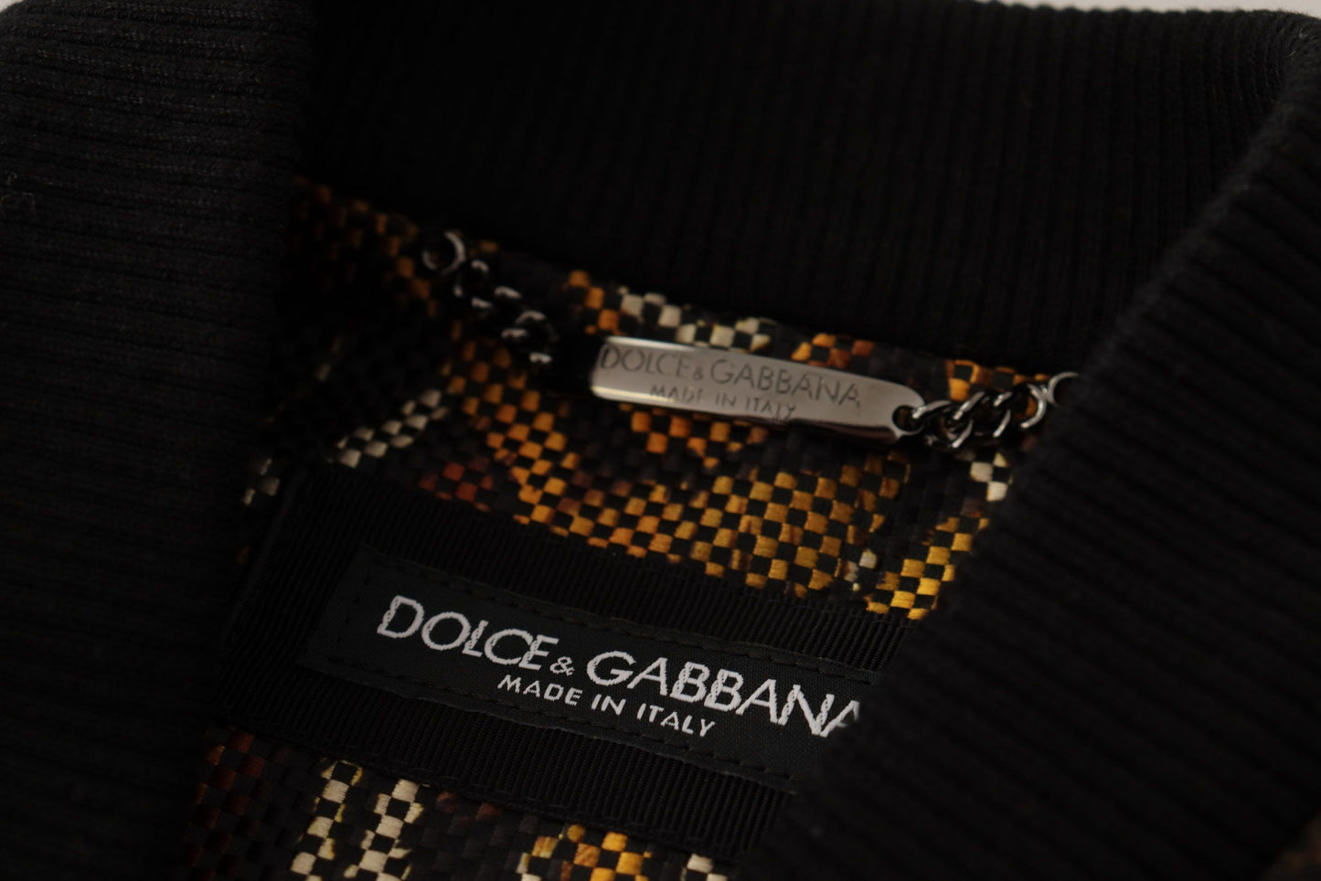 Dolce & Gabbana Elegante Chaqueta Cazadora Marrón
