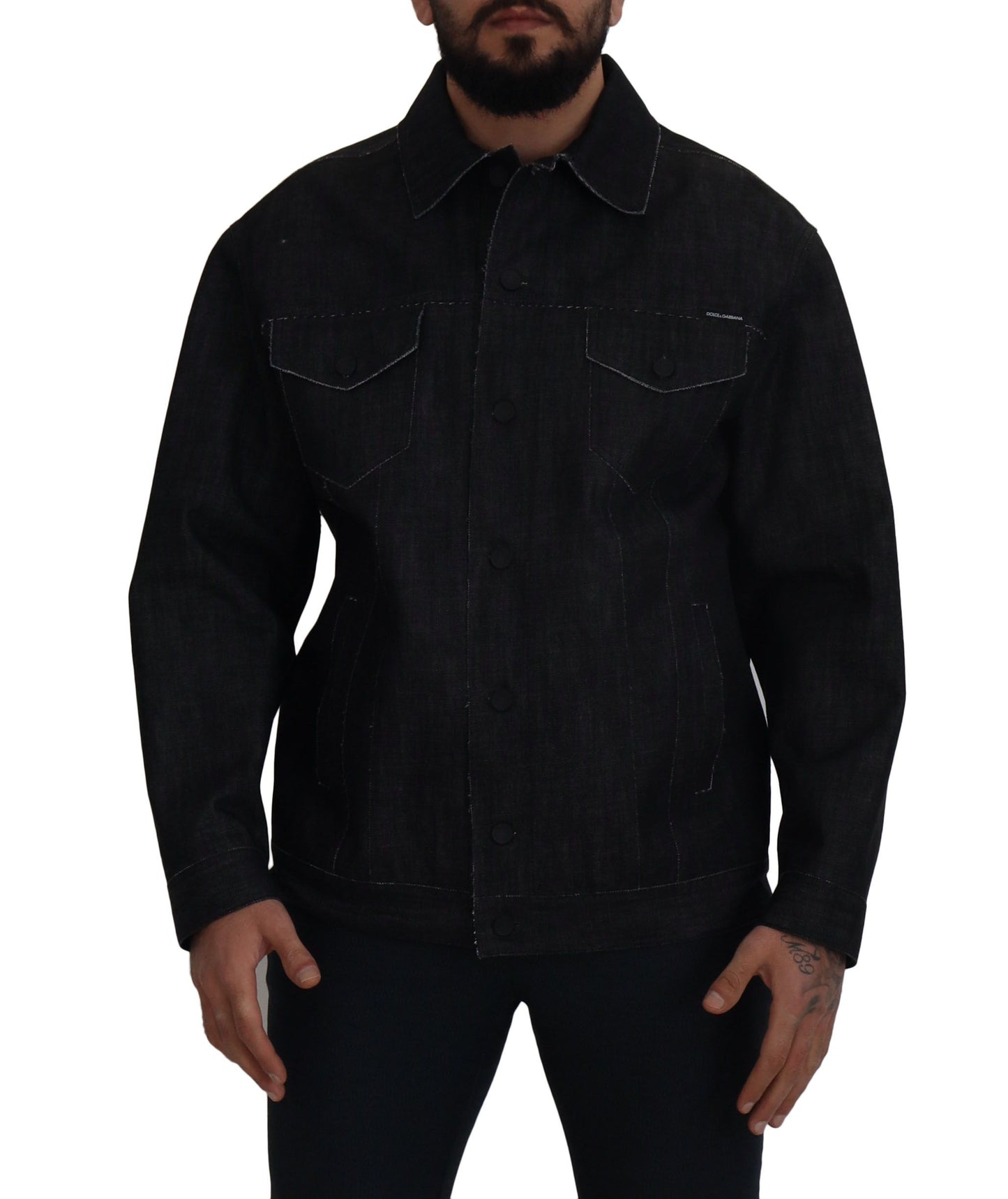 Dolce & Gabbana Elegante chaqueta vaquera negra