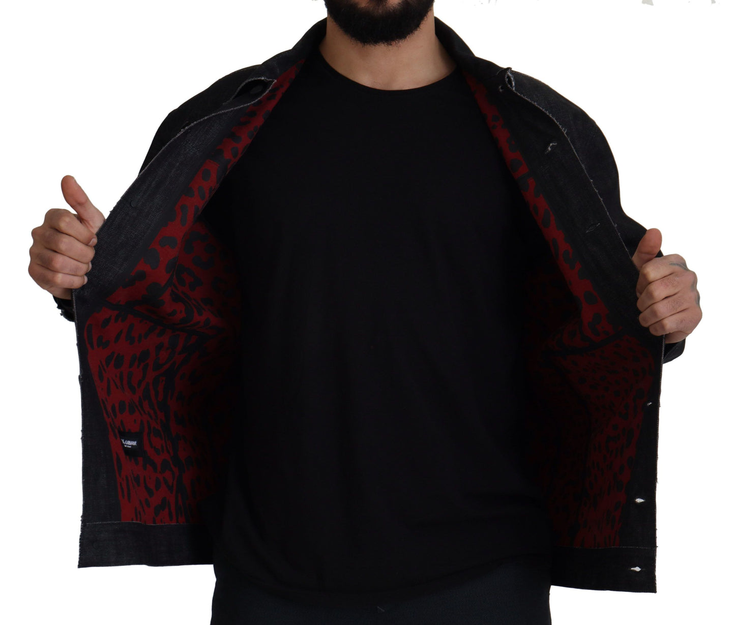 Dolce & Gabbana Elegante chaqueta vaquera negra