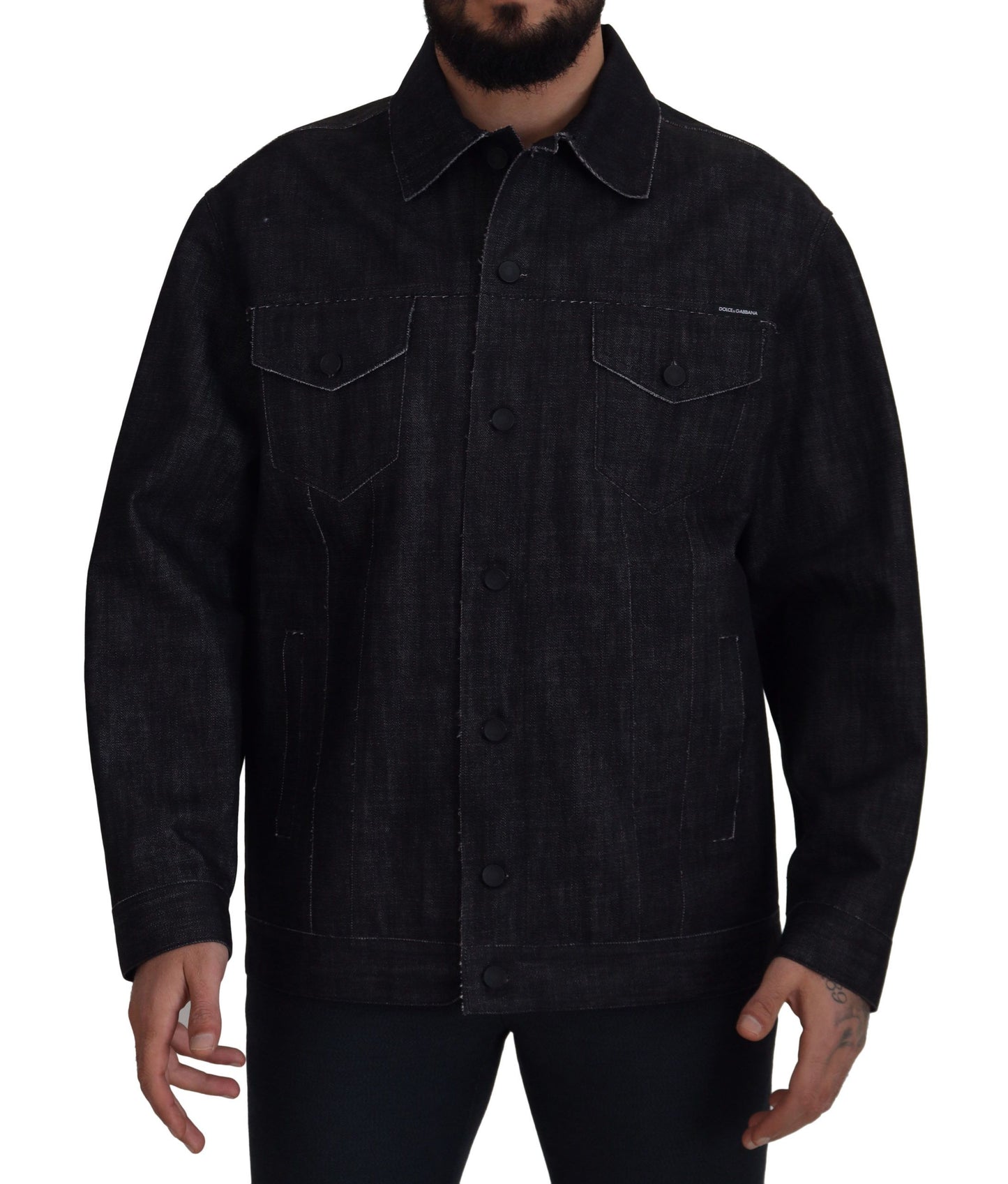 Dolce & Gabbana Elegante chaqueta vaquera negra